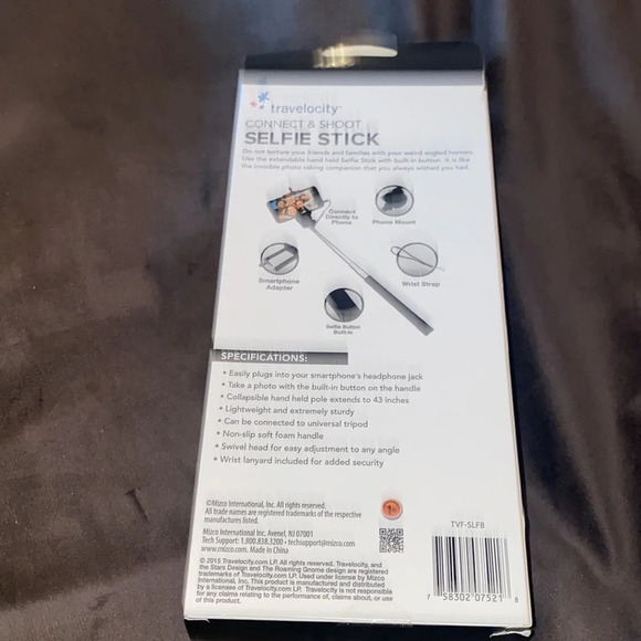 🎉HP🎉Travelocity Connect and Shoot selfie stick black New - Picture 5 of 10